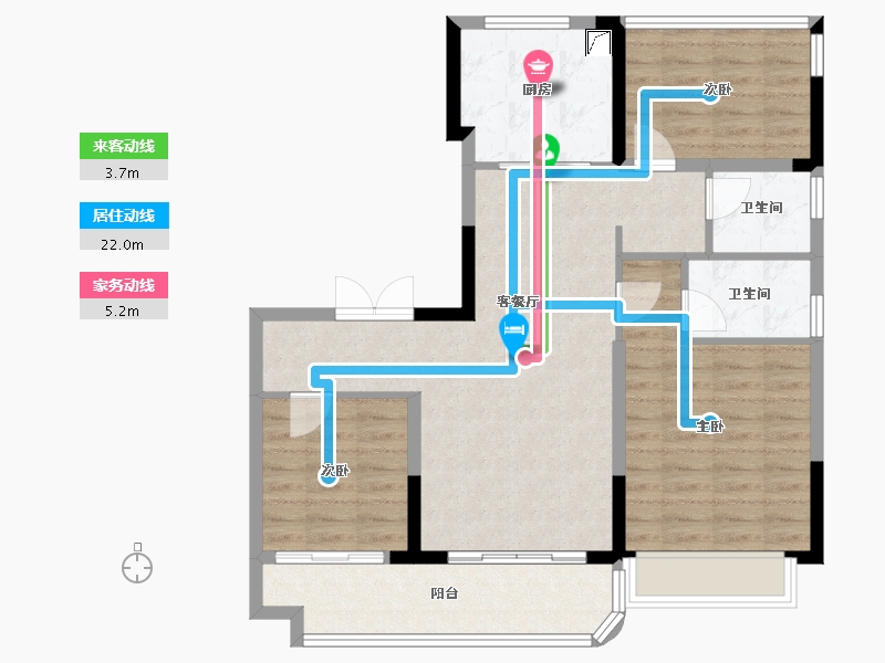 江苏省-南通市-十里江山-88.00-户型库-动静线