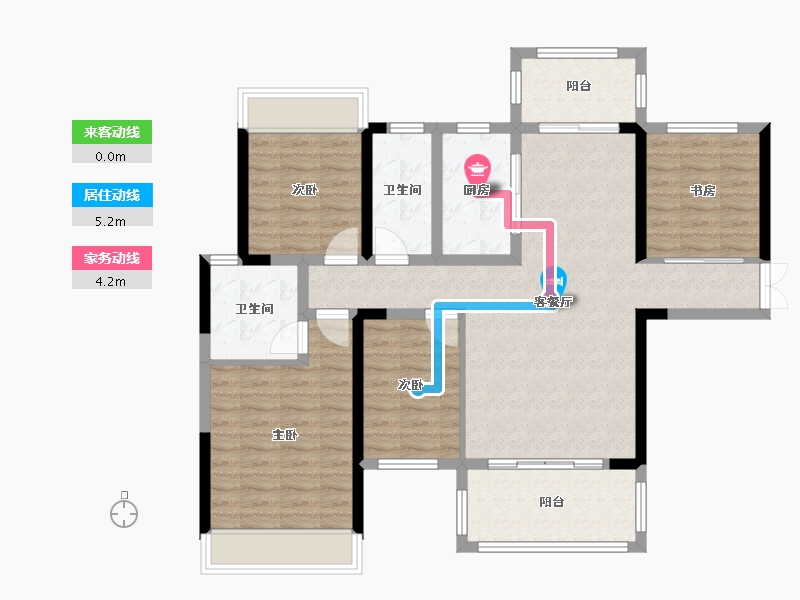 湖南省-永州市-大宁府2期-110.40-户型库-动静线