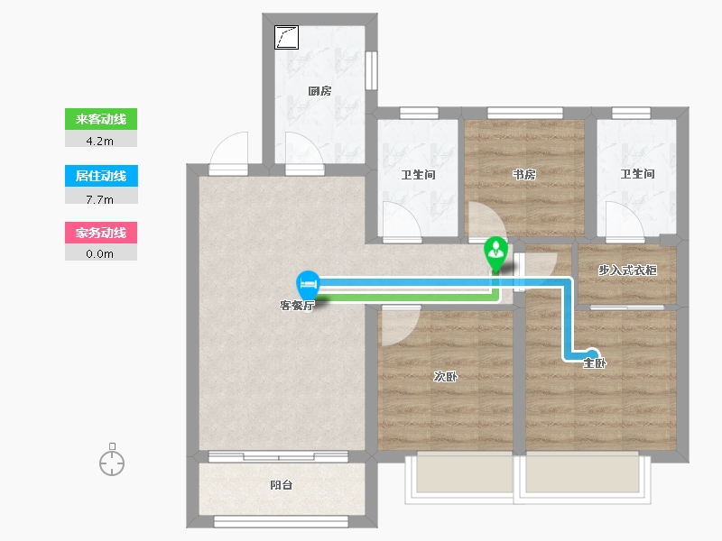 山东省-聊城市-民生光岳壹号院-80.00-户型库-动静线