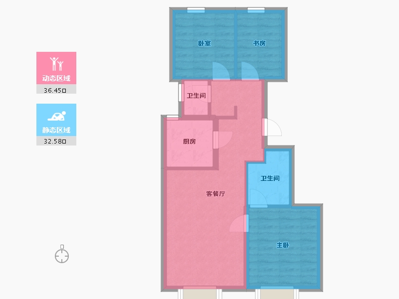 北京-北京市-臻御府-75.00-户型库-动静分区