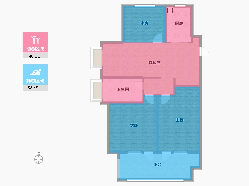 山东省-潍坊市-博裕7号-105.00-户型库-动静分区