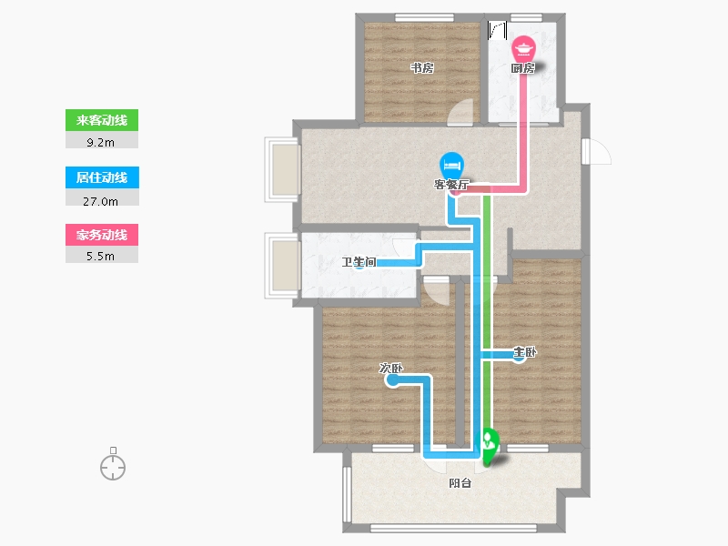 山东省-潍坊市-博裕7号-105.00-户型库-动静线