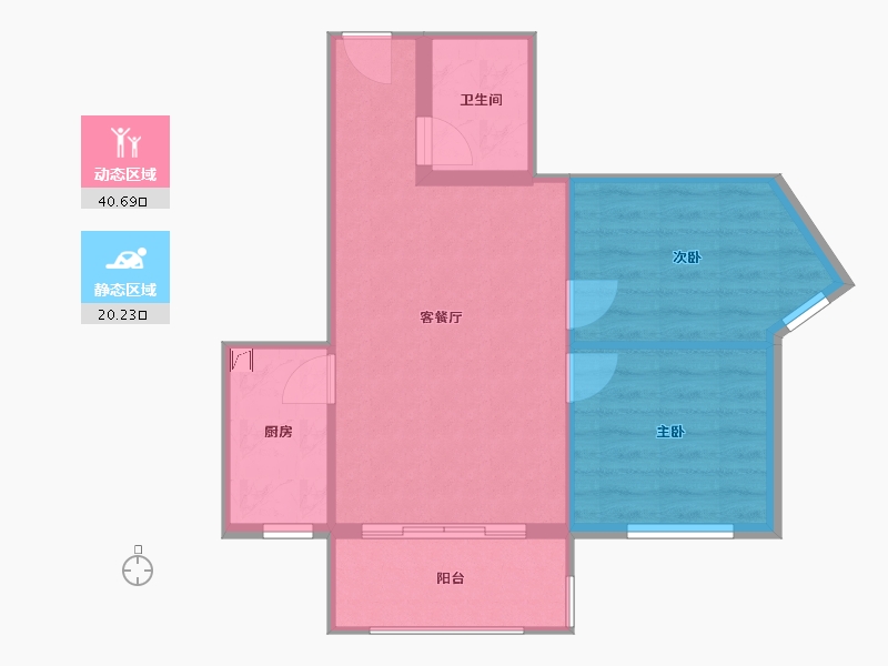 北京-北京市-望坛新苑-74.92-户型库-动静分区