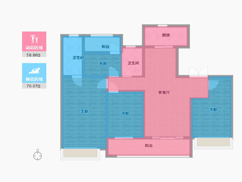 浙江省-台州市-伟星诚园-115.00-户型库-动静分区