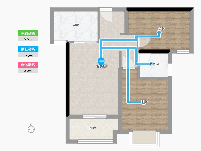 福建省-厦门市-钟宅南苑-65.00-户型库-动静线