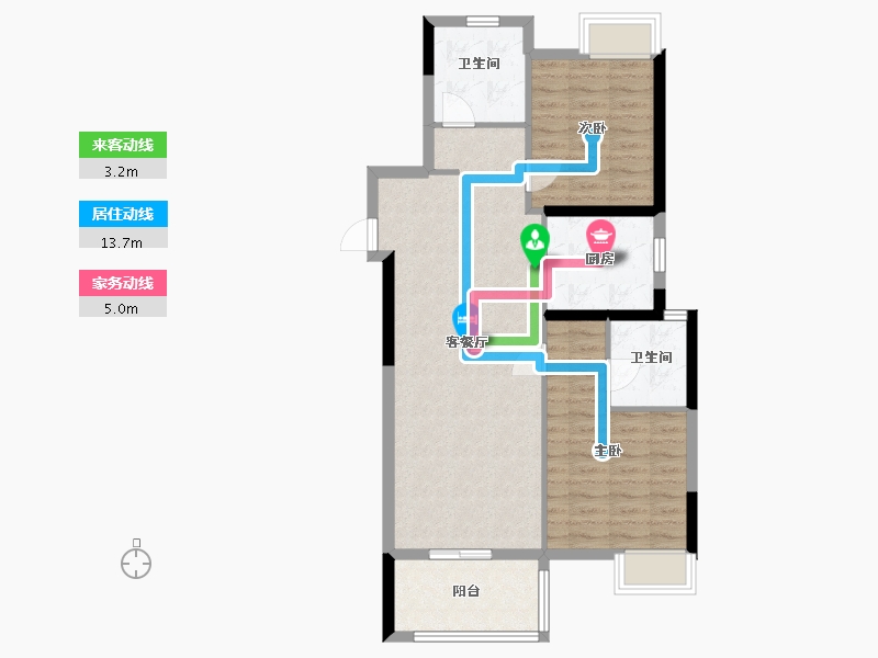 福建省-漳州市-保利世贸璀璨滨江-80.00-户型库-动静线