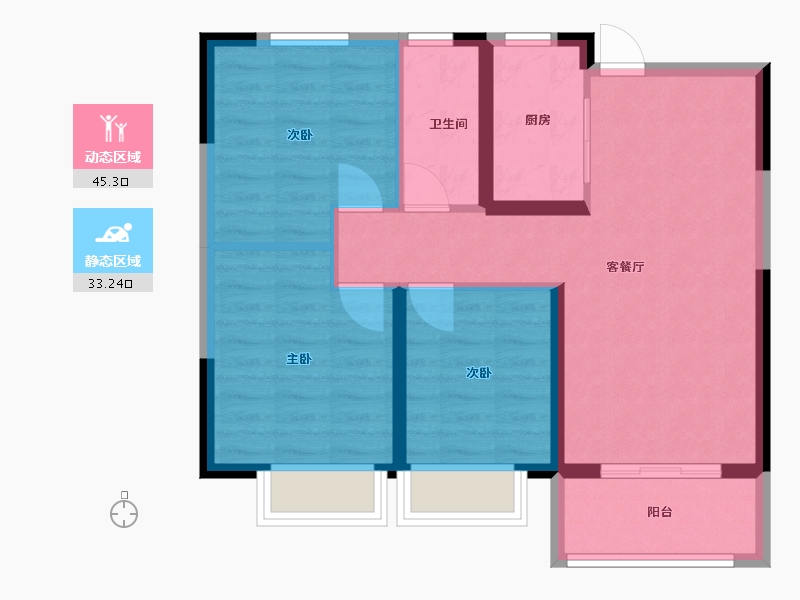 山东省-聊城市-东昌天悦-75.00-户型库-动静分区