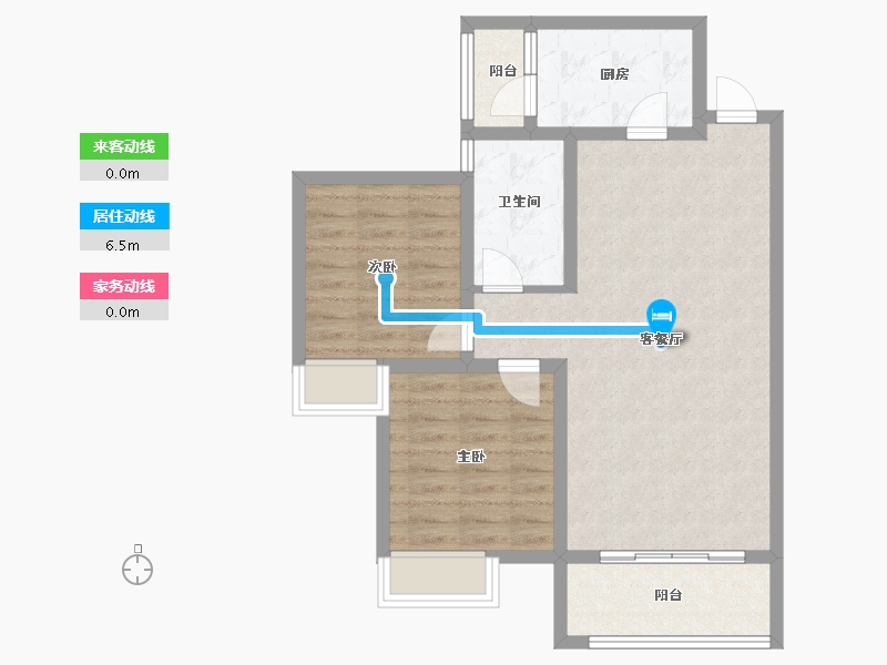 四川省-成都市-锦城逸景E区-75.00-户型库-动静线