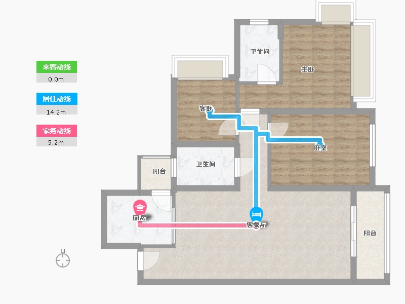 贵州省-贵阳市-梵华里·云锦云玺-89.00-户型库-动静线