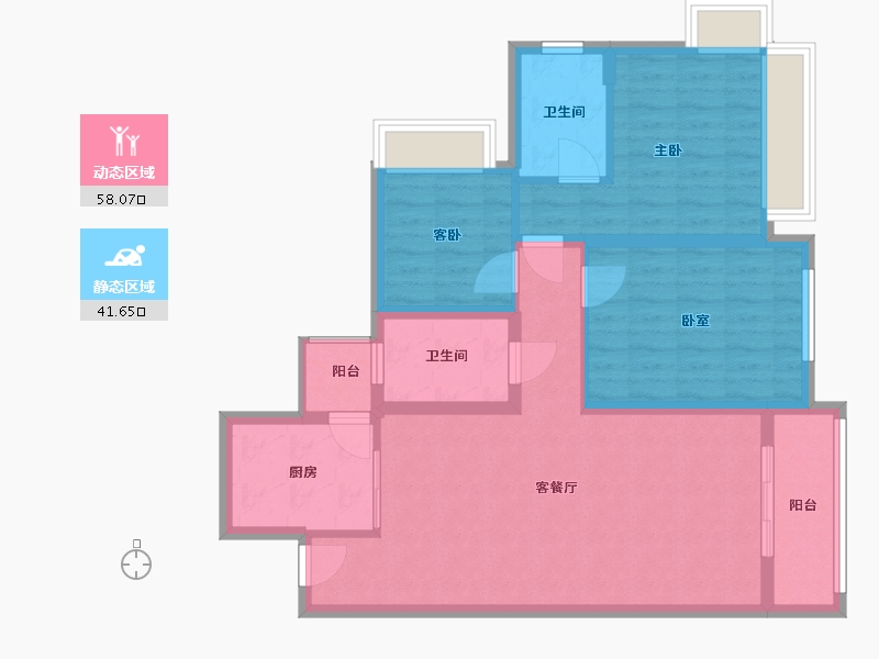 贵州省-贵阳市-梵华里·云锦云玺-89.00-户型库-动静分区