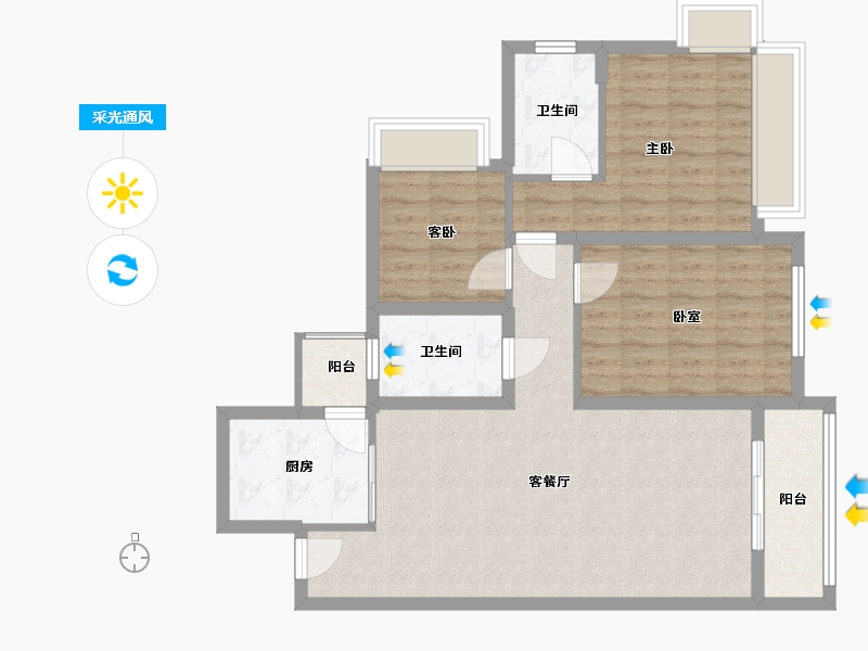 贵州省-贵阳市-梵华里·云锦云玺-89.00-户型库-采光通风