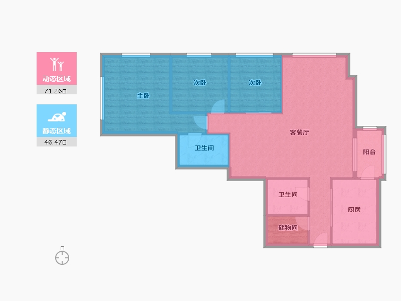 北京-北京市-现代城-117.00-户型库-动静分区