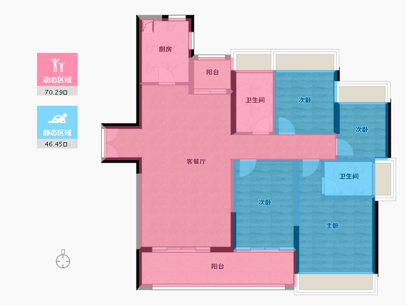 广东省-深圳市-天健天骄-108.66-户型库-动静分区