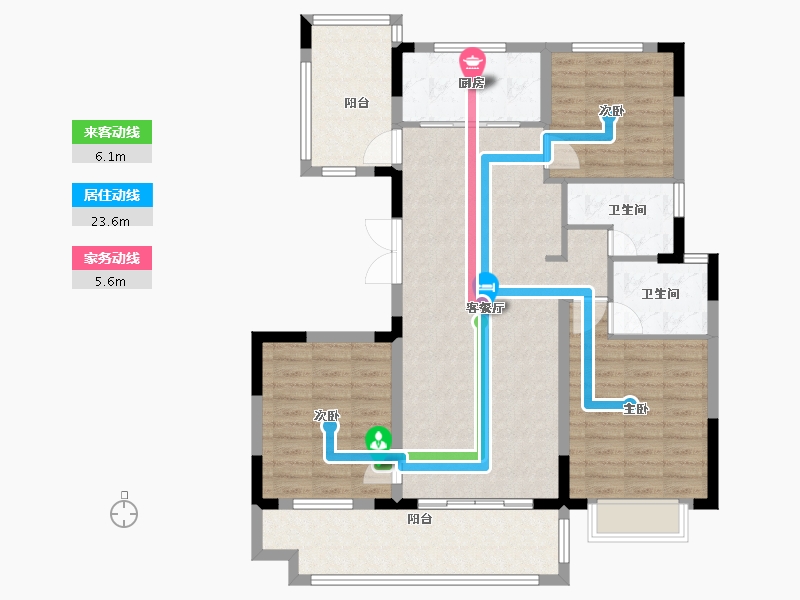 新疆维吾尔自治区-巴音郭楞蒙古自治州-融城上院-110.00-户型库-动静线