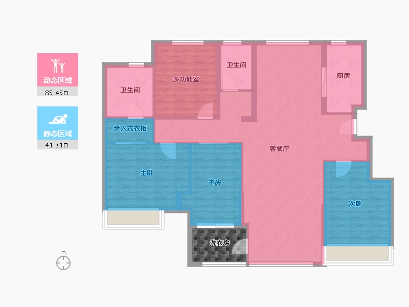 浙江省-绍兴市-金地艺境-160.00-户型库-动静分区