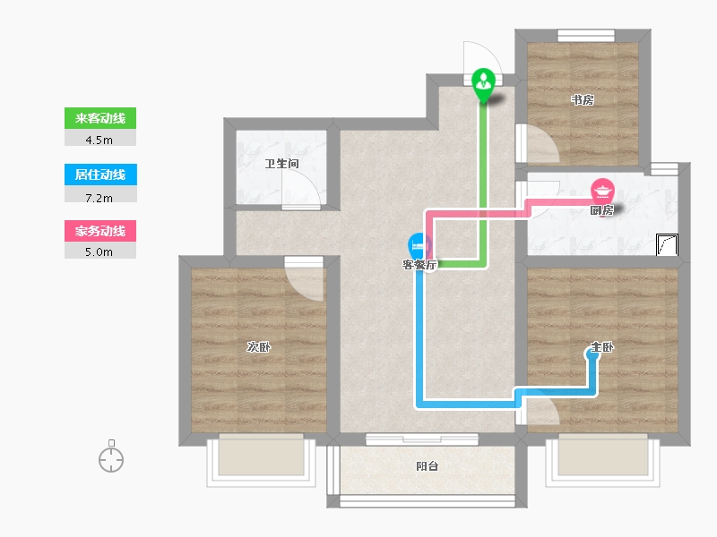 河北省-邯郸市-永丰嘉苑-77.00-户型库-动静线