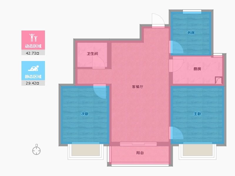 河北省-邯郸市-永丰嘉苑-77.00-户型库-动静分区