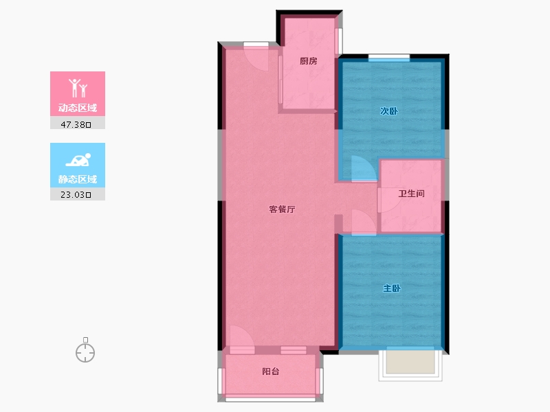 黑龙江省-哈尔滨市-紫御华府-100.00-户型库-动静分区