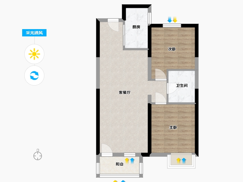 黑龙江省-哈尔滨市-紫御华府-100.00-户型库-采光通风