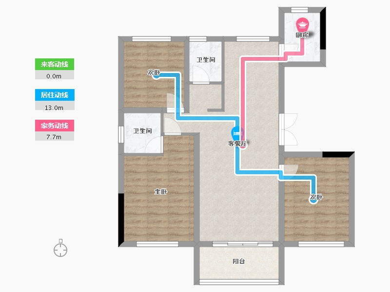 河北省-承德市-承德一号公馆-112.00-户型库-动静线