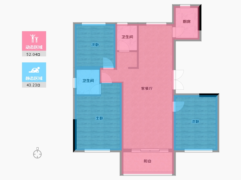 河北省-承德市-承德一号公馆-112.00-户型库-动静分区