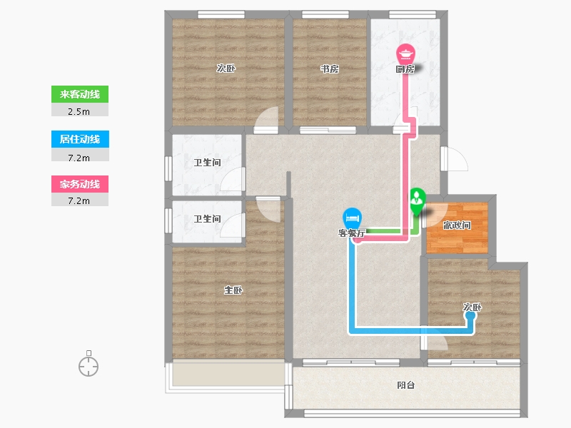 山东省-潍坊市-中房爱悦城鸿府-108.00-户型库-动静线