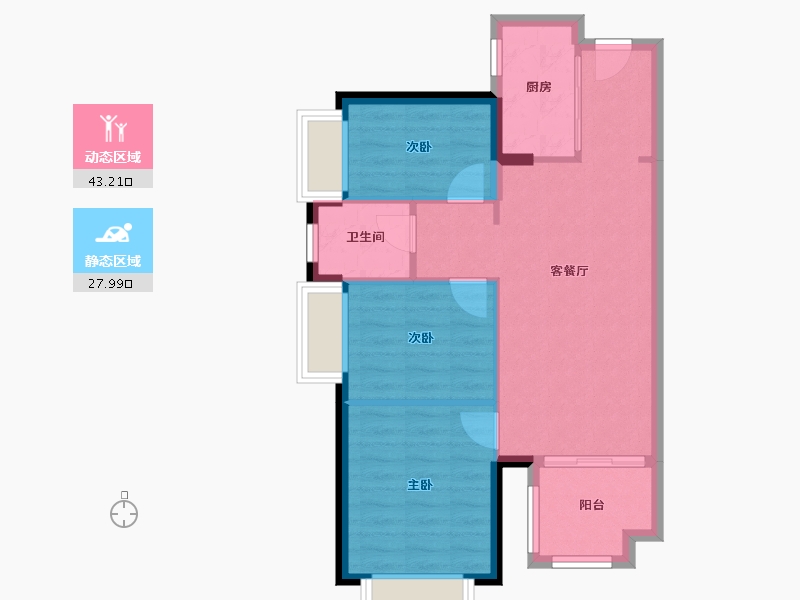 广东省-东莞市-首创禧瑞-73.00-户型库-动静分区