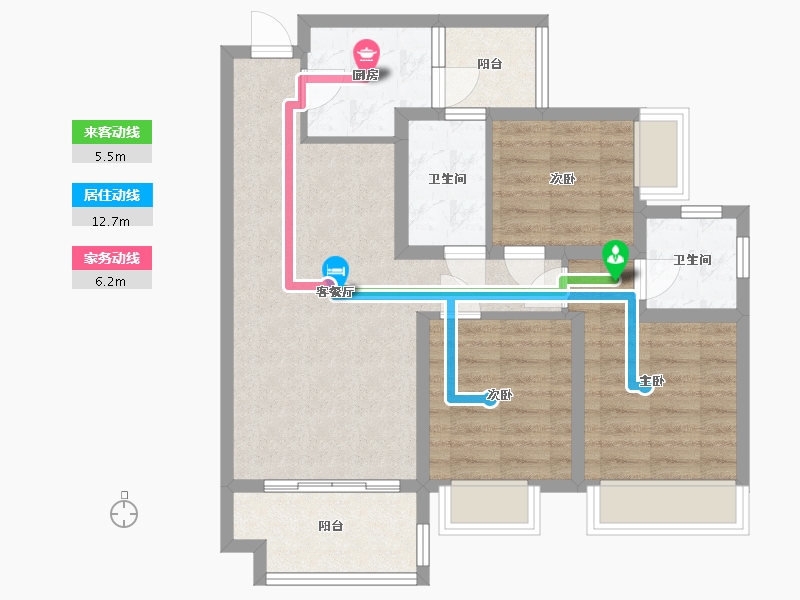 四川省-南充市-滨江学府-98.00-户型库-动静线