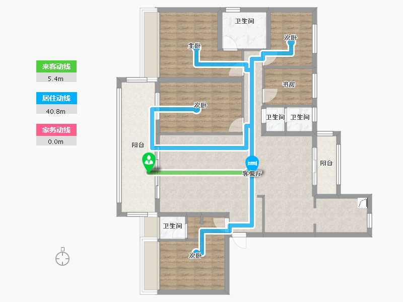 河南省-郑州市-碧桂园西湖-130.00-户型库-动静线