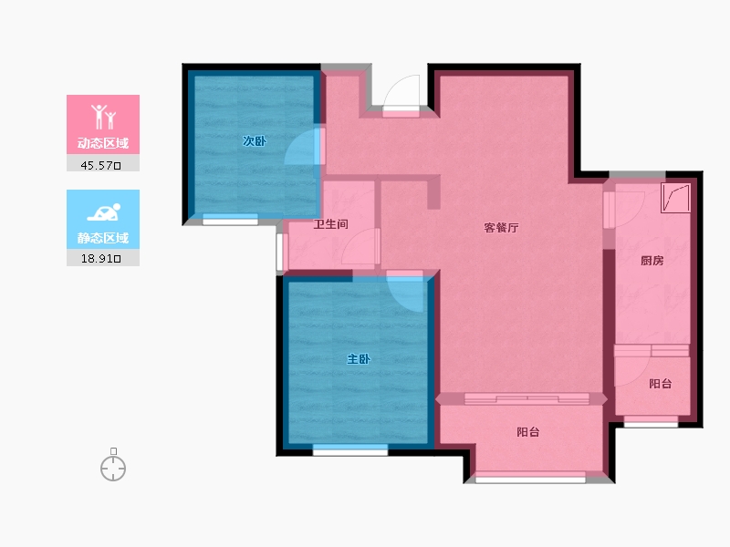 上海-上海市-涵清苑-56.00-户型库-动静分区