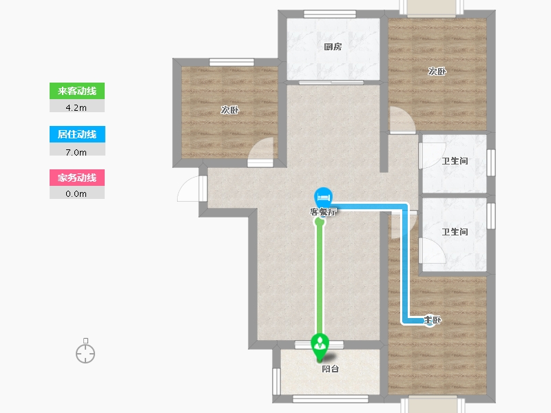 山西省-临汾市-恒富花苑-96.00-户型库-动静线