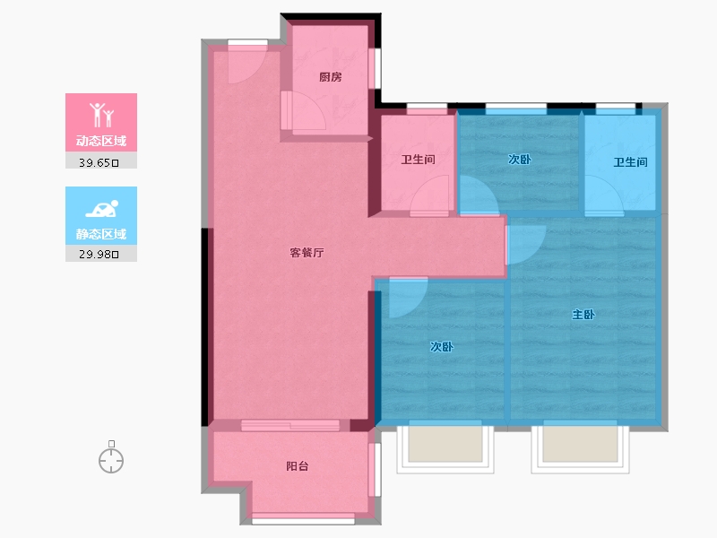 福建省-泉州市-力高·悦峰臺-70.00-户型库-动静分区