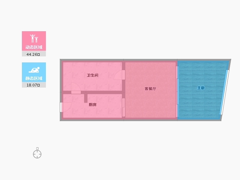 上海-上海市-上海汇景天地酒店式公寓-70.00-户型库-动静分区