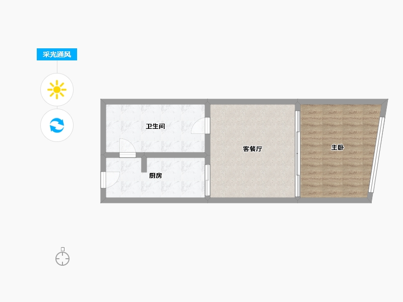 上海-上海市-上海汇景天地酒店式公寓-70.00-户型库-采光通风