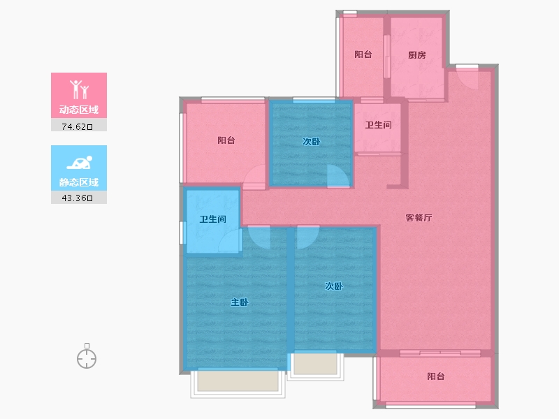 湖南省-永州市-中大星河湾-100.00-户型库-动静分区