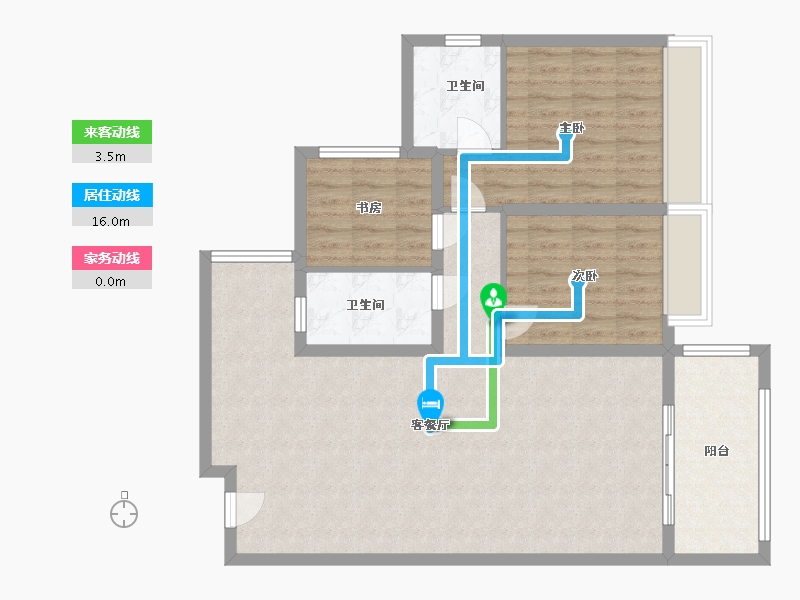 贵州省-贵阳市-碧桂园印象花溪-99.00-户型库-动静线