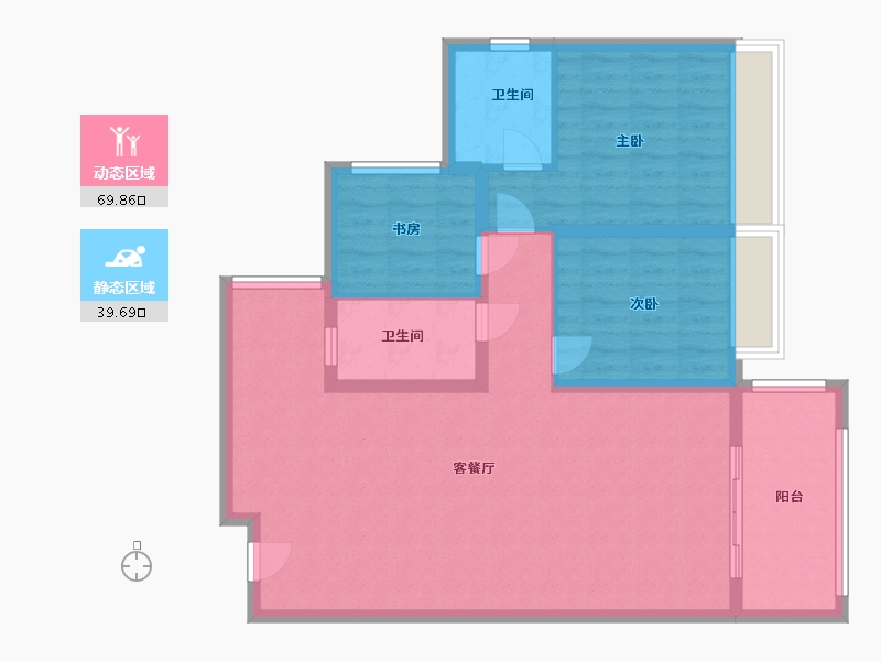 贵州省-贵阳市-碧桂园印象花溪-99.00-户型库-动静分区