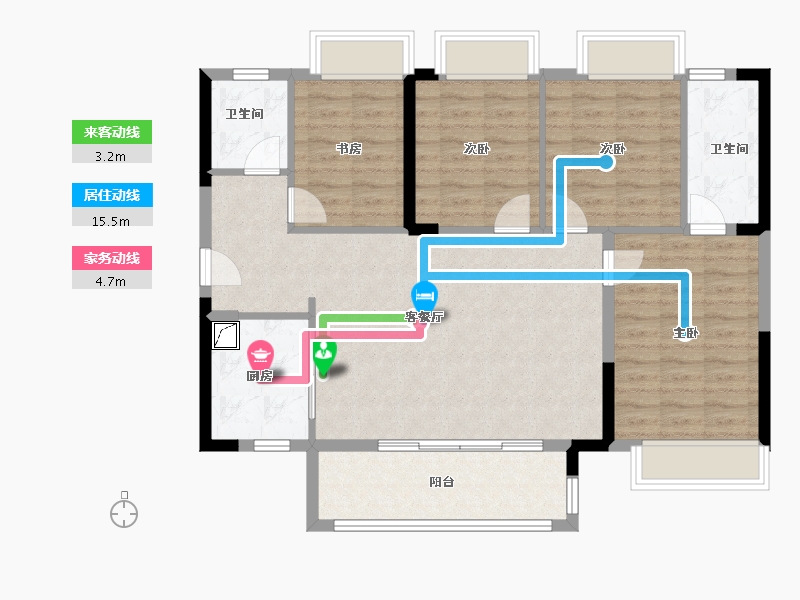 广东省-中山市-雅居乐民森迪茵湖-100.00-户型库-动静线