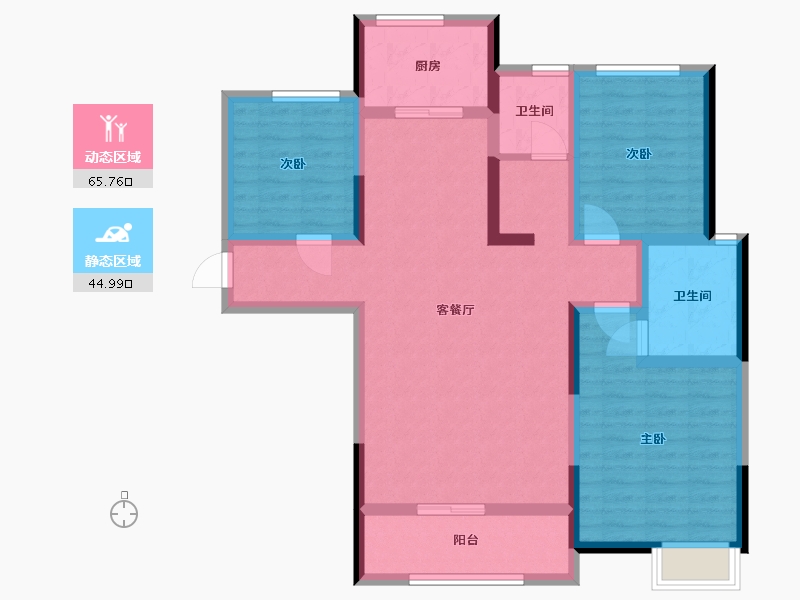 河南省-商丘市-尚锦华城-98.96-户型库-动静分区