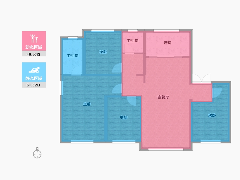 黑龙江省-牡丹江市-汇龙-100.00-户型库-动静分区