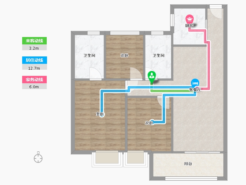 福建省-福州市-中骏世界城 -84.00-户型库-动静线