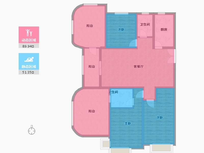 山西省-阳泉市-益智·岭秀华庭-120.00-户型库-动静分区