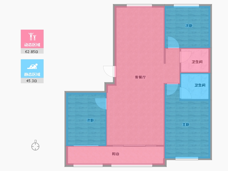 宁夏回族自治区-银川市-君临天下一期-100.00-户型库-动静分区