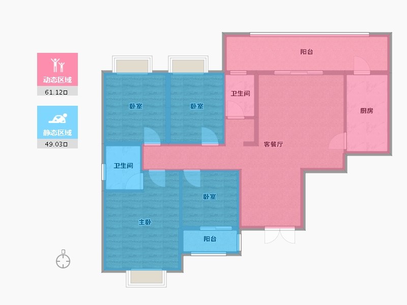 广西壮族自治区-南宁市-民主路9号-100.00-户型库-动静分区