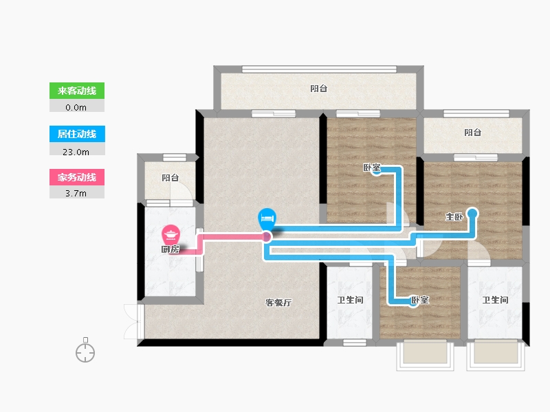 四川省-成都市-公园世界-125.00-户型库-动静线