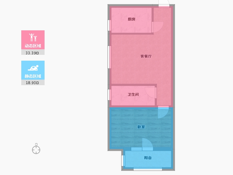 北京-北京市-文体路甲3号院-45.50-户型库-动静分区