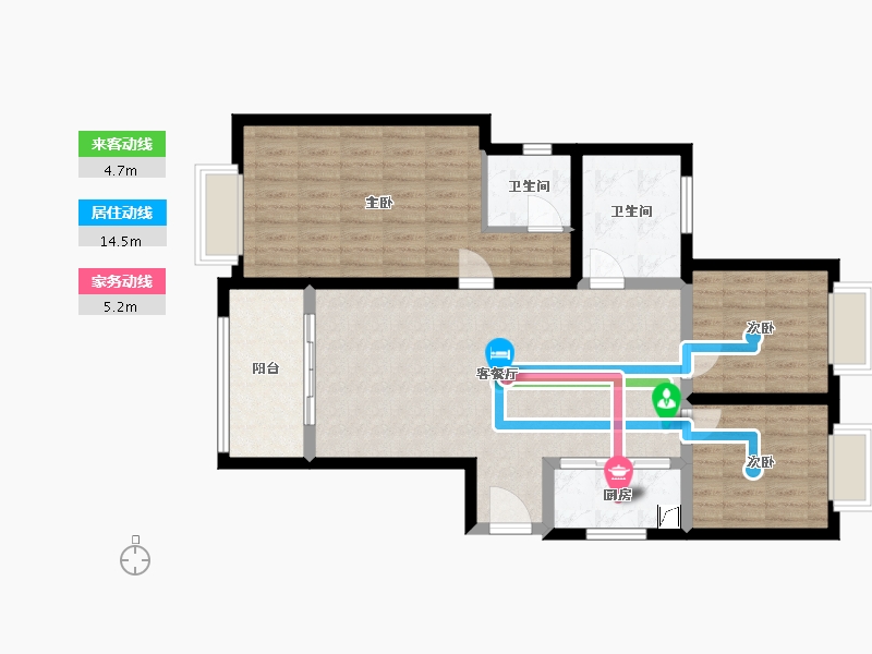 福建省-泉州市-世茂御龙墅-114.00-户型库-动静线