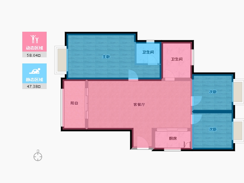 福建省-泉州市-世茂御龙墅-114.00-户型库-动静分区