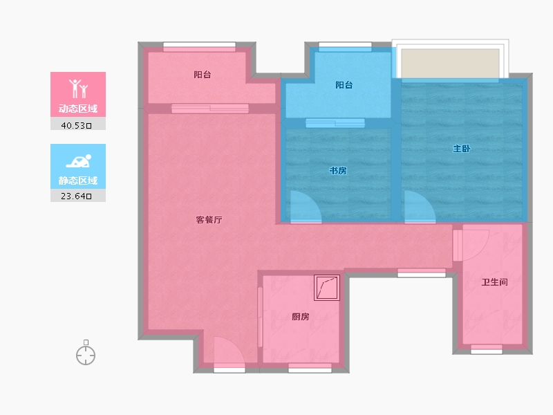 江苏省-苏州市-象屿都城嘉园-65.00-户型库-动静分区