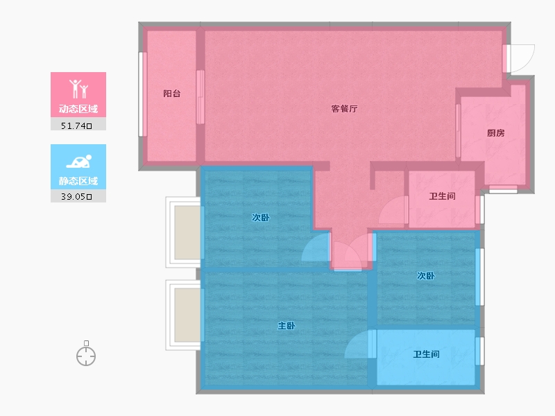 山西省-太原市-中国中铁诺德城-87.00-户型库-动静分区